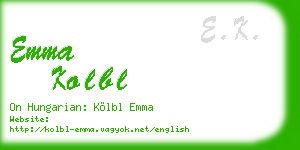 emma kolbl business card