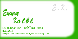 emma kolbl business card